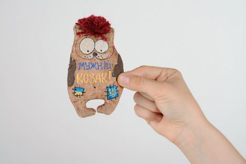 Imã para frigorífico em forma do gato artesanal macio - MADEheart.com