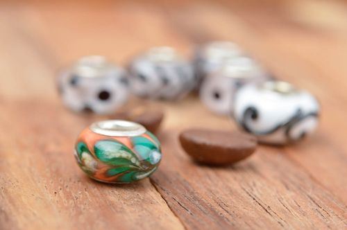Handmade glass bead DIY jewelry supplies jewelry making ideas small gifts - MADEheart.com