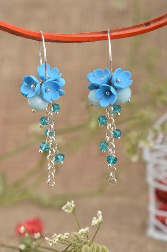 Aretes de moda hechos a mano bisutería de arcilla polimérica accesorio de mujer - MADEheart.com