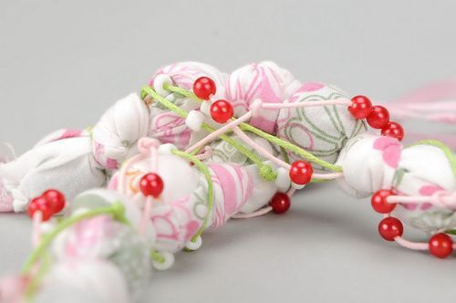 Fabric beads Colors of Summer - MADEheart.com