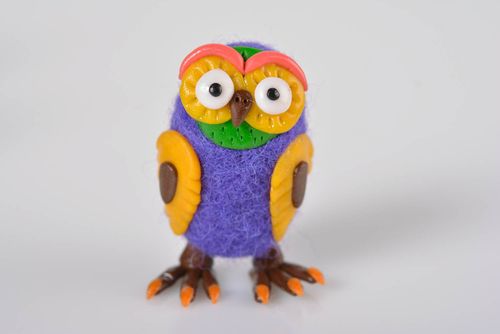 Beautiful interior toy handmade stylish toy soft toy for kids owl figurine - MADEheart.com