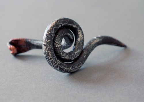 Decorative forged snake made of metal - MADEheart.com