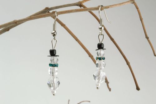 Brinco de contas e lantejoulas - MADEheart.com