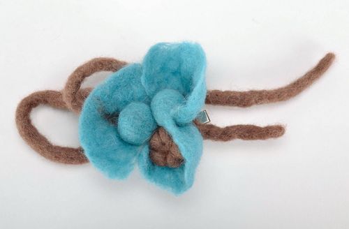 Grampo de cabelo de lã com fivela de metal - MADEheart.com