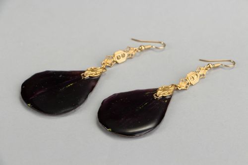 Earrings Black tulip - MADEheart.com