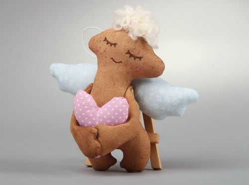 Brinquedo café e canela Anjo - MADEheart.com