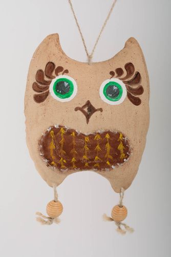 Colgante artesanal con forma de lechuza decoración de interior regalo original - MADEheart.com