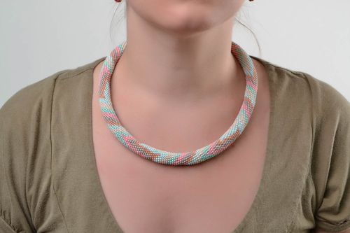 Beautiful handmade designer beaded cord necklace for women - MADEheart.com