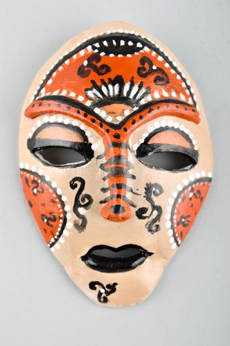 Панно на стену подарок ручной работы глиняная маска на стену с расписью - MADEheart.com