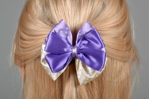 Hair clip Violet Bow - MADEheart.com