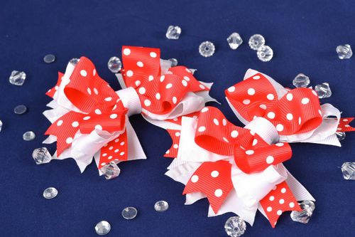 Fiocchi di nastro di reps fatti a mano per creare accessori fermaglio elastico - MADEheart.com