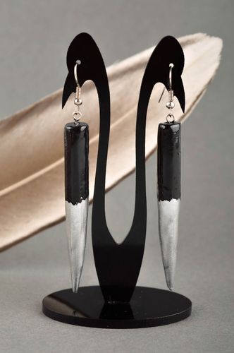 Украшение ручной работы модные серьги яркие длинные серьги из полимерной глины - MADEheart.com