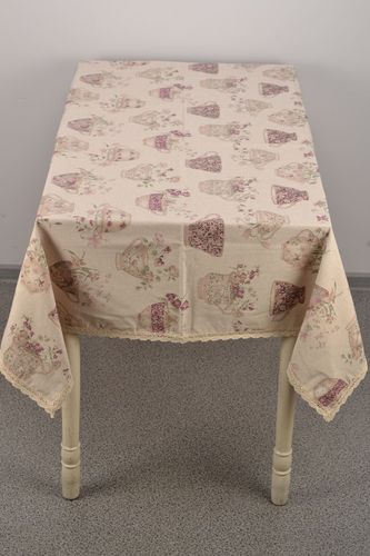 Mantel de tela de algodón y poliamida para mesa rectangular - MADEheart.com