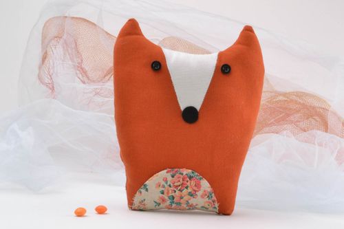 Volpe in stoffa mini cuscino per bambini fatto a mano pupazzo morbido cuscinetto - MADEheart.com