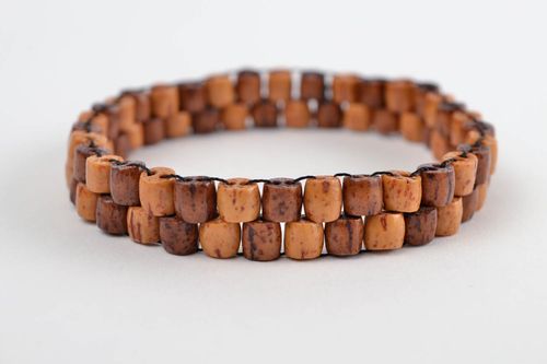 Handmade bracelet wooden jewelry bead bracelet designer accessories gift ideas - MADEheart.com