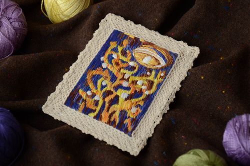 Imán para la nevera bordado con puntada de satén - MADEheart.com