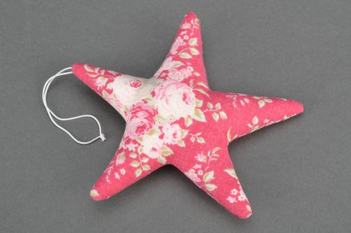 Pendente di stoffa fatto a mano stellina bella darredo decorazioni di casa - MADEheart.com