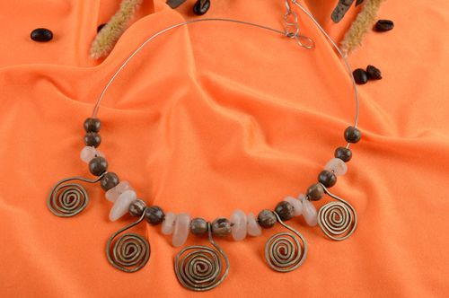 Collana di argentone fatta a mano originale di moda bigiotteria da donna - MADEheart.com
