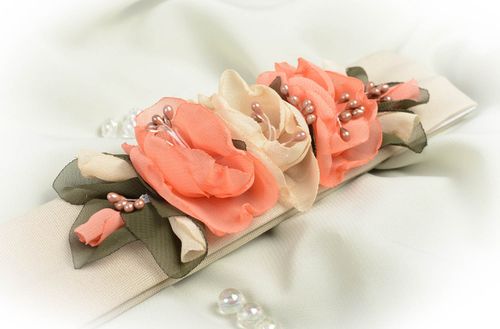 Unusual handmade flower headband head accessories for girls gifts for her - MADEheart.com