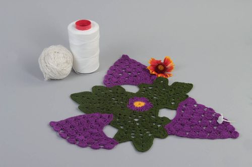 Small napkin for home kitchen interior decor crocheted handmade napkin - MADEheart.com