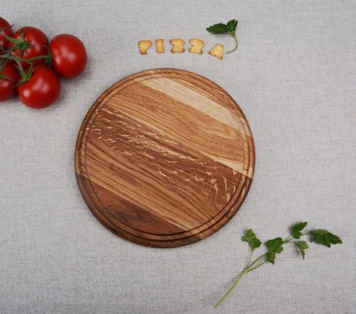 Supporto rotondo di legno fatto a mano per pizza calda sottopiatto legno - MADEheart.com
