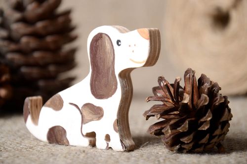 Kleine Figur handgemacht Öko Spielzeug Deko Figur Haus Dekor Hund originell - MADEheart.com