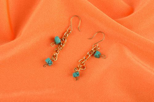 Handmade earrings metal jewelry dangling earrings long earrings fashion jewelry - MADEheart.com