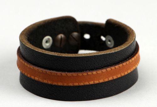 Two color leather bracelet  - MADEheart.com