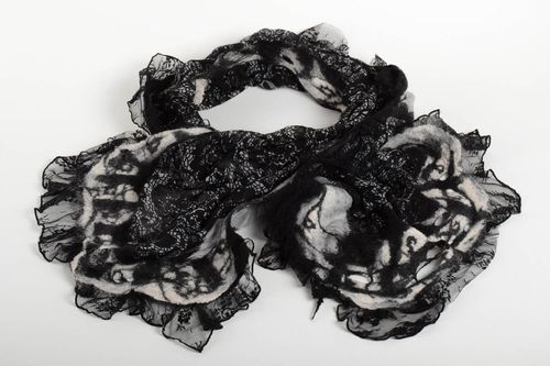 Bufanda de fieltro hecha a mano accesorio de moda hermoso ropa de mujer - MADEheart.com