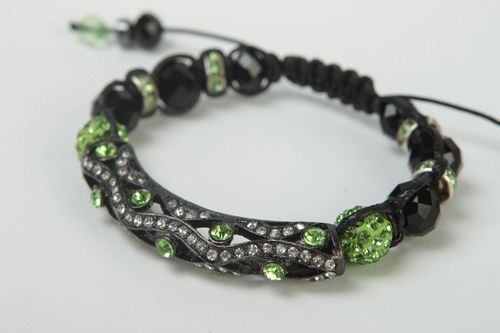 Unusual handmade womens bracelet cord bracelet with beads beaded bracelet - MADEheart.com