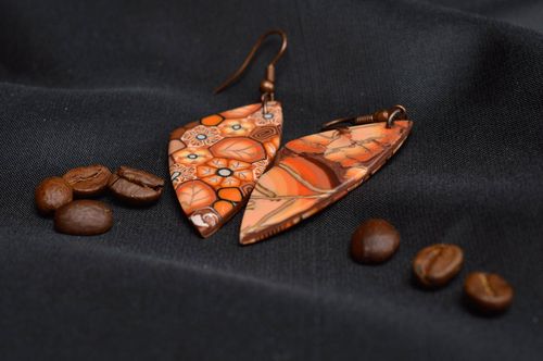 Pendientes hechos a mano de arcilla polimérica bisutería fina regalo para mujer - MADEheart.com