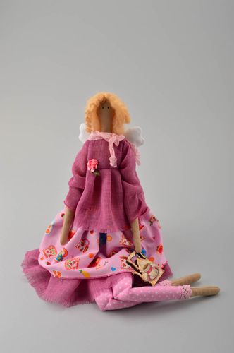 Handmade collectible doll stuffed toys elegant dolls fabric doll nursery decor - MADEheart.com