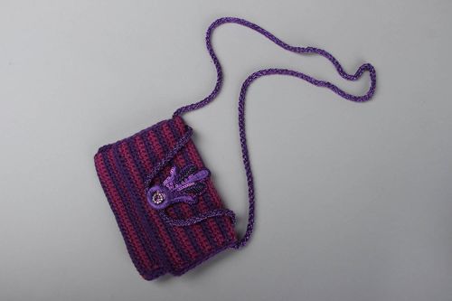 Sac bandoulière tricoté au crochet fait main - MADEheart.com