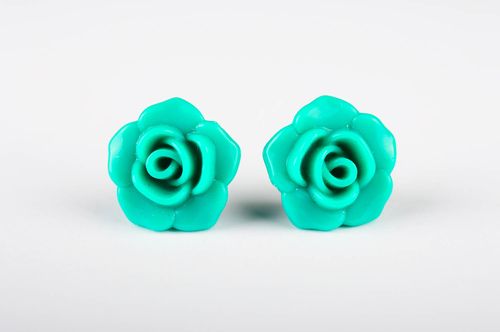 Handmade bright stud earrings designer beautiful earrings cute jewelry - MADEheart.com