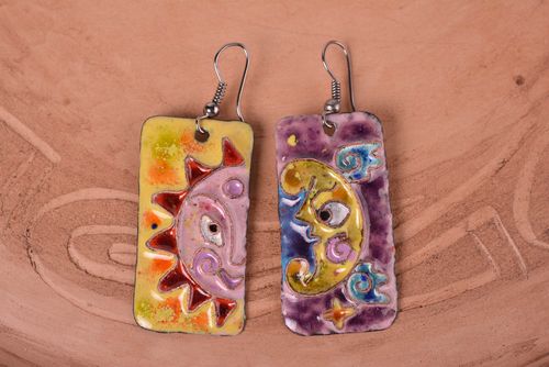 Boucles doreilles en cuivre Bijou fait main pendantes Cadeau femme tendance - MADEheart.com