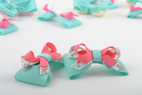Handmade hair clip stylish hair accessories ribbon barrette present for girl - MADEheart.com