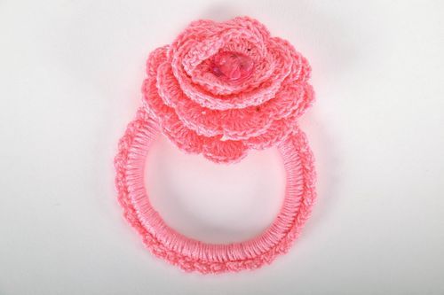 Scrunchy with flower - MADEheart.com