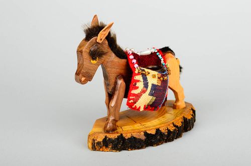 Small handmade wooden figurine modern art wood craft decorative use only - MADEheart.com