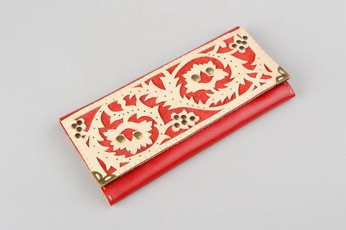 Leather wallet Fleur - MADEheart.com