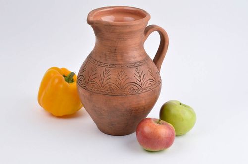 Jarro de cerámica hecho a mano decoración de cocina elemento decorativo 1.8 L - MADEheart.com