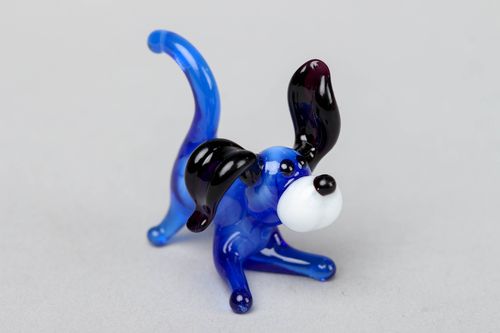 Figura de vidrio en técnica de lampwork Perrito - MADEheart.com