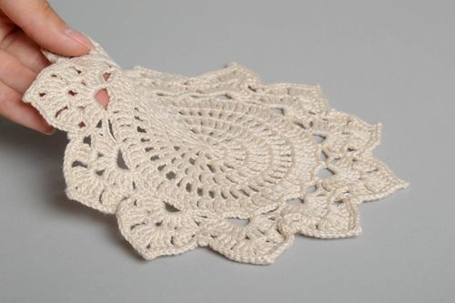 Handmade crocheted napkin stylish designer textile cute home decor ideas - MADEheart.com