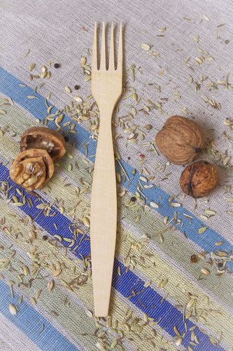 Forchetta di legno fatta a mano attrezzi da cucina posate di legno da cucina - MADEheart.com