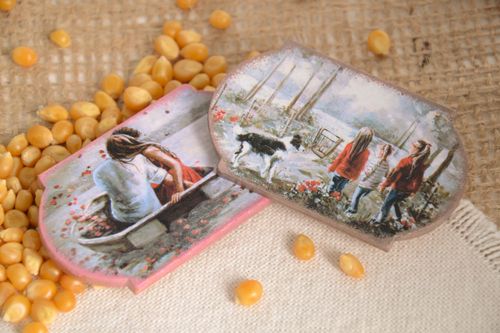 Magnete für Kühlschrank handgemachte Geschenke Magnet Set schöne Magnete 2 Stück - MADEheart.com