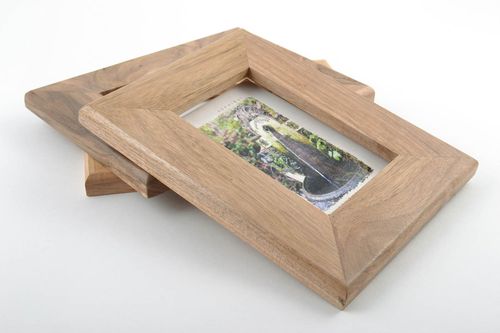 Cadres photo en bois faits main 3 pièces écologiques accessoires originaux - MADEheart.com