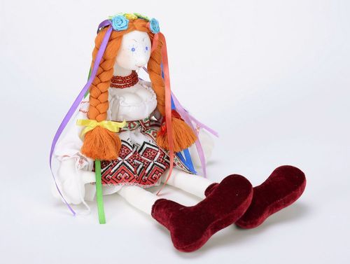 Fabric doll Ukrainian girl Odarka - MADEheart.com