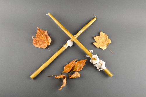 Bougies cire naturelle faites main fines Déco maison Accessoires mariage - MADEheart.com