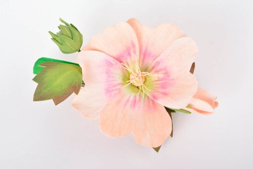 Handmade Haarspange Blume Damen Modeschmuck Accessoire für Haare schön - MADEheart.com