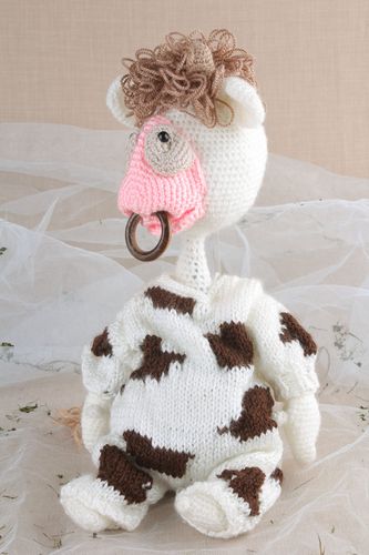 Soft crochet toy Bull - MADEheart.com