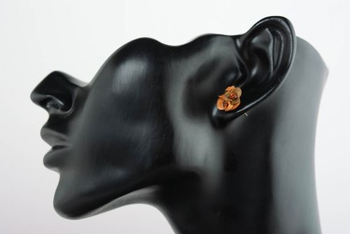 Polymer cuff earrings Autumn Paints - MADEheart.com
